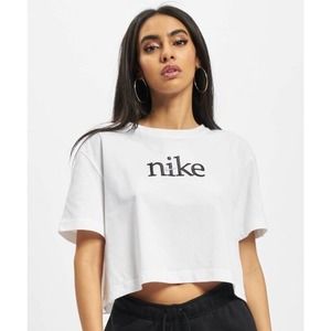 Nike Sportswear Essential Cropped T-Shirt Crop Top Sz XL White